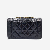 small patent diana flap bag