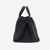 SORT DENIM CANAPA TOTE MEDIUM