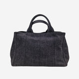 SORT DENIM CANAPA TOTE MEDIUM