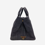 SORT DENIM CANAPA TOTE MEDIUM