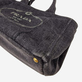 SORT DENIM CANAPA TOTE MEDIUM