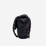 Nylon tweed on stitch flap bag