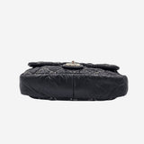 Nylon tweed on stitch flap bag