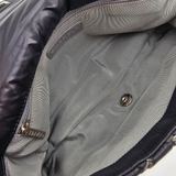 Nylon tweed on stitch flap bag