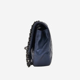 BLÅ MEDIUM IRIDESCENT LAMBSKIN SINGLE FLAP