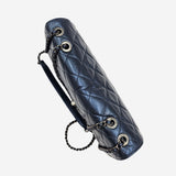 BLÅ MEDIUM IRIDESCENT LAMBSKIN SINGLE FLAP