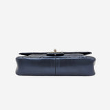 BLÅ MEDIUM IRIDESCENT LAMBSKIN SINGLE FLAP