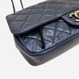 BLÅ MEDIUM IRIDESCENT LAMBSKIN SINGLE FLAP