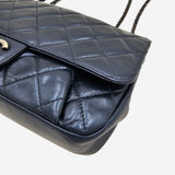 BLÅ MEDIUM IRIDESCENT LAMBSKIN SINGLE FLAP