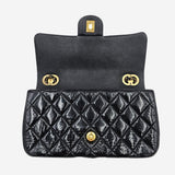 Sjælden SMALL PATENT GOATSKIN CC EYELET FLAP