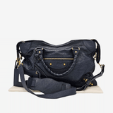 MØRKEBLÅ CITY BAG LANG REM