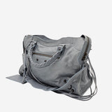 LYSEGRÅ/BLÅ CITY BAG