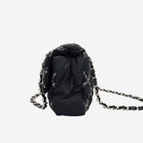 NYLON TWEED ON STITCH FLAP BAG