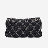 NYLON TWEED ON STITCH FLAP BAG