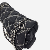 NYLON TWEED ON STITCH FLAP BAG