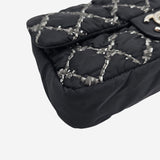 NYLON TWEED ON STITCH FLAP BAG