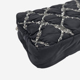 NYLON TWEED ON STITCH FLAP BAG