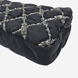 NYLON TWEED ON STITCH FLAP BAG