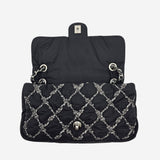 NYLON TWEED ON STITCH FLAP BAG