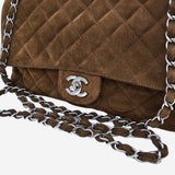 Medium ruskind single flap bag