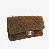 Medium ruskind single flap bag