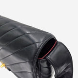 VINTAGE CHEVRON FLAP BAG