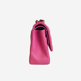 LARGE PINK CLASSIC DOUBLE FLAP