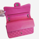 LARGE PINK CLASSIC DOUBLE FLAP