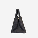 Grå/SORT DENIM CANAPA TOTE Small