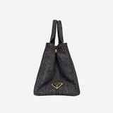 Grå/SORT DENIM CANAPA TOTE Small