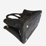 Grå/SORT DENIM CANAPA TOTE Small