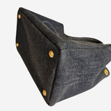 Grå/SORT DENIM CANAPA TOTE Small
