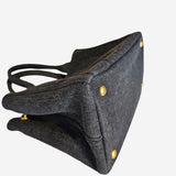 Grå/SORT DENIM CANAPA TOTE Small