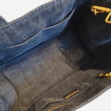 Grå/SORT DENIM CANAPA TOTE Small