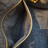 Grå/SORT DENIM CANAPA TOTE Small