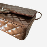 Bronzestribet PATENT CLASSIC DOUBLE FLAP MEDIUM