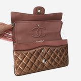 Bronzestribet PATENT CLASSIC DOUBLE FLAP MEDIUM