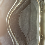 Sort metalic edge City bag