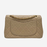 Beige CLASSIC DOUBLE FLAP SMALL