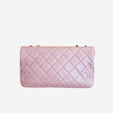 medium iridescent lambskin single flap