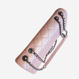 medium iridescent lambskin single flap