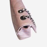 medium iridescent lambskin single flap