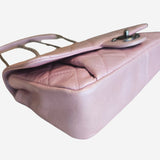 medium iridescent lambskin single flap