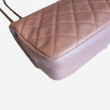 medium iridescent lambskin single flap