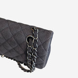 GRÅ AGED NUBUCK CLASSIC DOUBLE FLAP MEDIUM