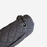 GRÅ AGED NUBUCK CLASSIC DOUBLE FLAP MEDIUM