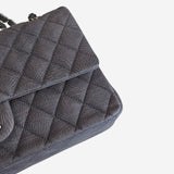 GRÅ AGED NUBUCK CLASSIC DOUBLE FLAP MEDIUM