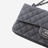 GRÅ AGED NUBUCK CLASSIC DOUBLE FLAP MEDIUM