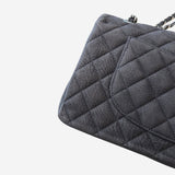 GRÅ AGED NUBUCK CLASSIC DOUBLE FLAP MEDIUM