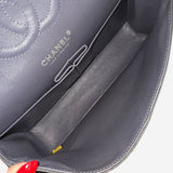 GRÅ AGED NUBUCK CLASSIC DOUBLE FLAP MEDIUM